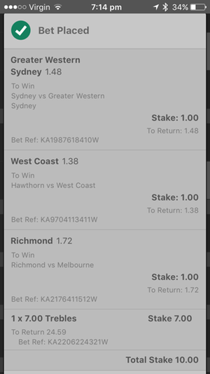 Fortuna Round 5 AFL Tips Bet365 bet