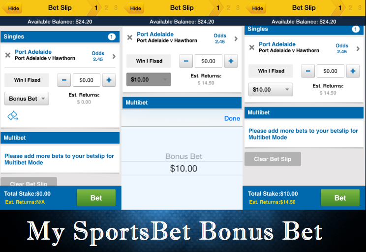 SportsBet Bonus Bet