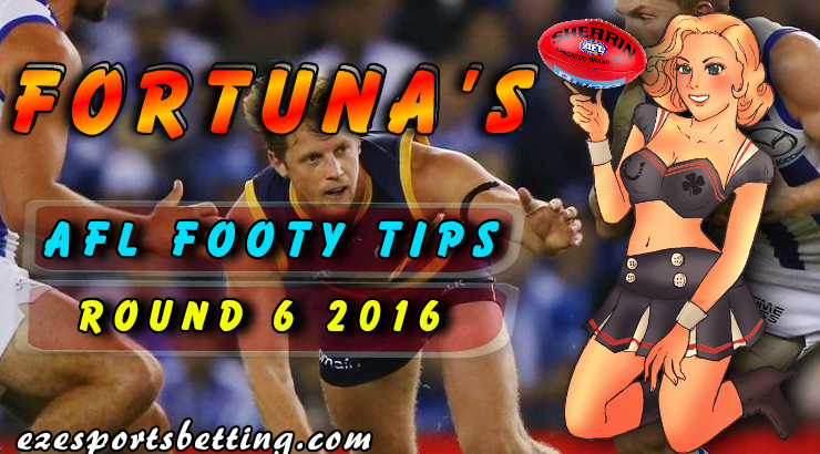 Fortuna's AFL Round 6 Footy Tips 2016 Fortuna's Picks
